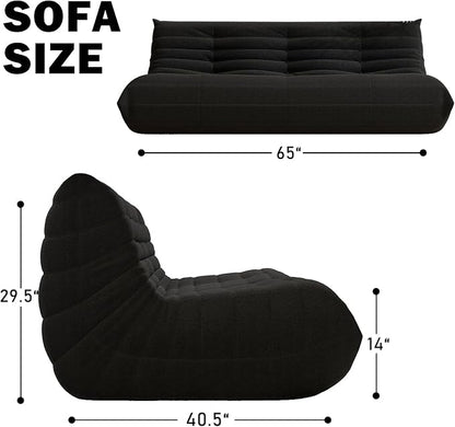 YVDNHP Big Bean Bag Chairs for Adults, 3 Seater Large Bean Bag Chair Sofa - Image 2
