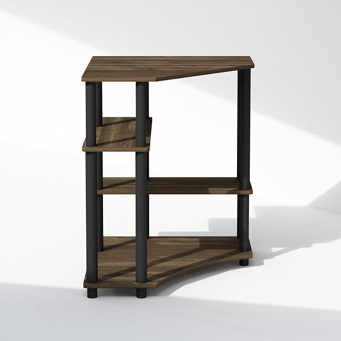 Furinno Turn-N-Tube Storage Shelves, 4-Tier Corner Shelf, Toolless Assembly - Image 4