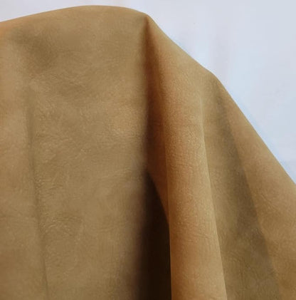 Wheat Nubuck Soft Faux Leather Fabric PU Leather by The Yard Synthetic Pleather - Image 9