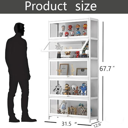 Display Cabinet with Acrylic Door, 5-Tier Curio Display Cabinet, Display Case - Image 2