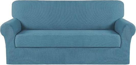 Turquoize Stretch Sofa Slipcover 2 Pieces Sofa Cover Couch Cover by Turquoize