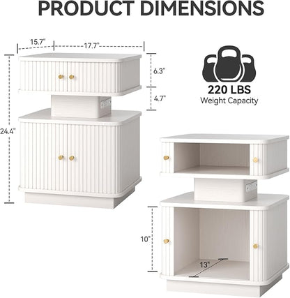 Night Stand, LED Nightstand, Modern Nightstand - Image 2