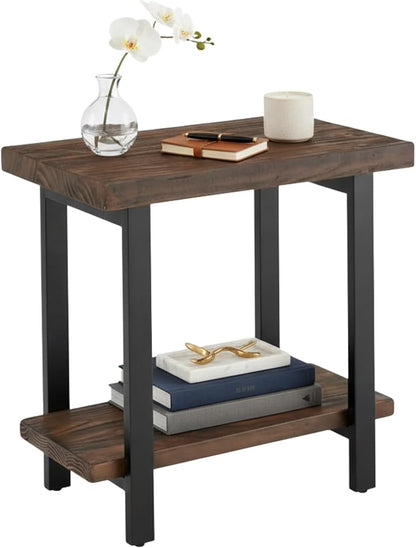 Alaterre Furniture Pomona Living Room 2-Tier Solid Wood End Table by AlaterreFurniture