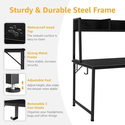 DLisiting Black Computer Desk - Image 5