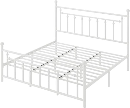 SHA CERLIN 14" King Size Metal Platform Bed Frame/Victorian Headboard and - Image 8