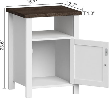 ChooChoo Farmhouse Nightstands Set of 2, Rustic Vintage End Side Table - Image 3