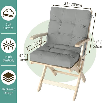 Outdoor Chair Cushion, High Back Soft Seat Pad - Image 9