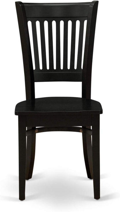 East West Furniture ANVA3-BLK-W 3 Piece Kitchen Table Set - Image 6
