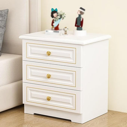 Night Stand Light Luxury Solid Wood Bedside Table, Simple Home Storage Cabinet - Image 5