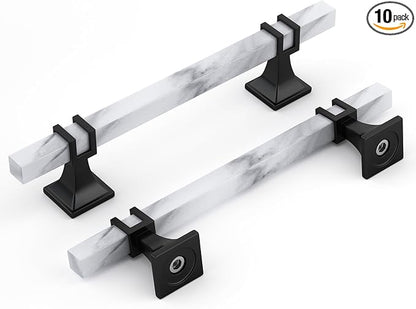 Rergy Cabinet Handles Marble Drawer Pulls and Knobs, T-Bar Hardware by Rergy