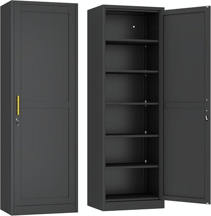 Ckzbx Metal Locker Tall Narrow Storage Cabinet, Gym Home Office, Entryway and by Ckzbx