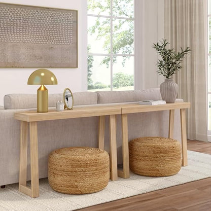Plank+Beam Solid Wood Console Table, 46 Inch, Sofa Table, Narrow Entryway Table - Image 3