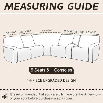Arfntevss Sectional Recliner Couch Covers Velvet Washable Corner Sectional Sofa - Image 2