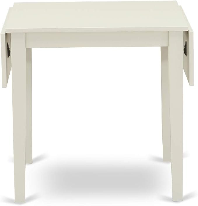 East West Furniture NDVA3-LWH-W 3 Piece Modern Dining Table Set Contains a - Image 7