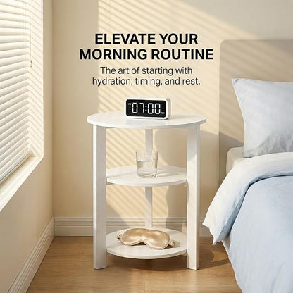 Farmhouse 3-Tier Round Side Table, 17.7 * 21.7inch End Table - Image 4