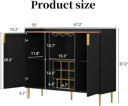 ARTPOWER 48" Wine Bar Cabinet - Image 2