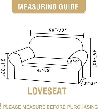 H.VERSAILTEX High Stretch Couch Cover 2 Cushion Sofa Printed Love Seat Couch - Image 4