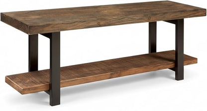 Alaterre Furniture Pomona Entryway Bench – Modern Rustic 48-Inch Solid Wood - Image 9