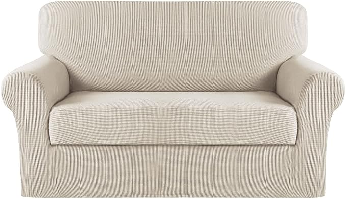 Turquoize Stretch Sofa Slipcover 2 Pieces Sofa Cover Couch Cover by Turquoize