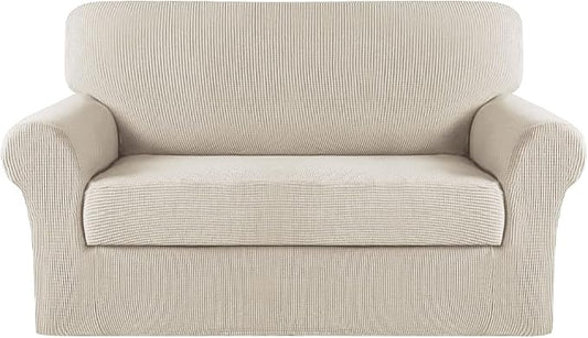 Turquoize Stretch Sofa Slipcover 2 Pieces Sofa Cover Couch Cover by Turquoize