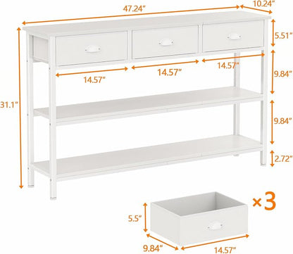 Furologee White Long 47" Console Sofa Table - Image 3