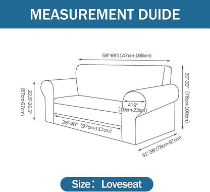 Loveseat Slipcover with 2 Pillow Cover - Image 5