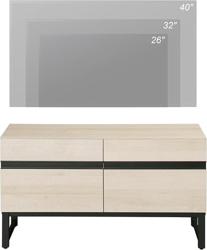 WAMPAT Modern TV Stand for 26-40 Inch TVs, Wood Entertainment Center - Image 4