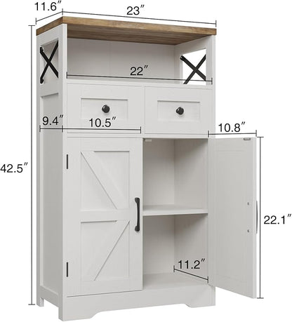 Befrases Set of 2 Farmhouse Storage Cabinet - Image 3