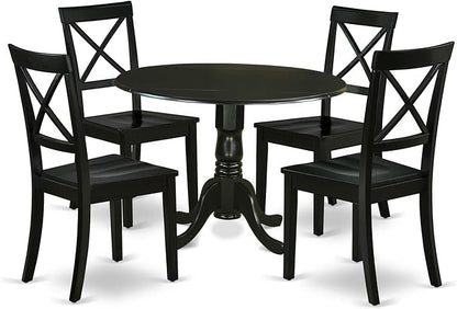 East West Furniture DLBO5-BLK-W 5 Piece Dinette Set by EastWestFurniture