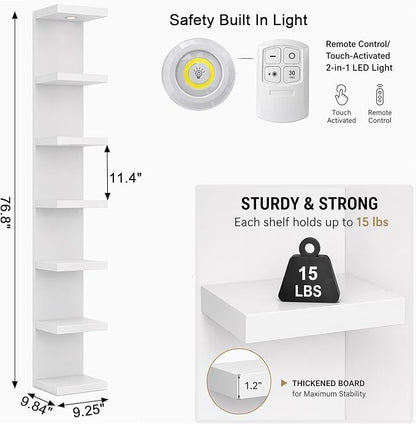 LitaEther Versatile 7 Tier Wall Shelf Unit, Display Floating Shelf - Image 3