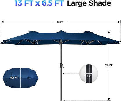 SUPERJARE 13ft Outdoor Patio Umbrella - Image 8