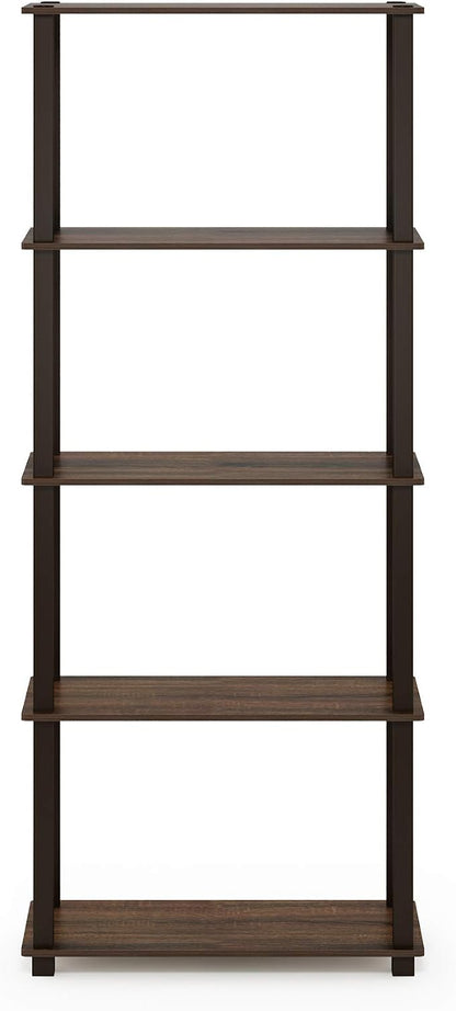 Furinno TURN-S-TUBE Book Shelf, 5-Tier Toolless Storage Shelves - Image 6