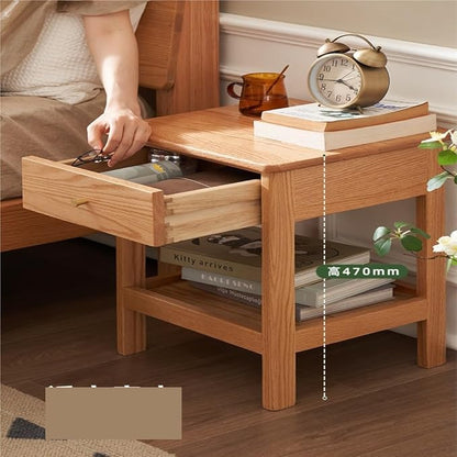 NightStand/Sofa Table Chinese Style Solid Wood Bedside Table Modern Minimalist - Image 5