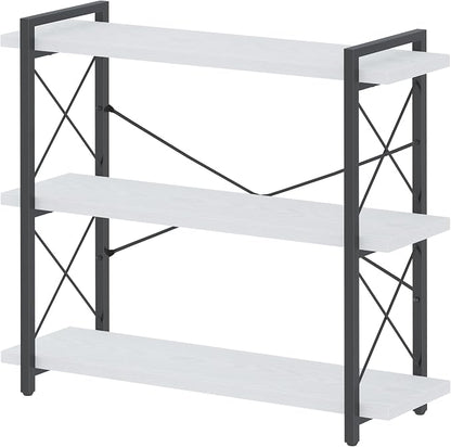 HCHQHS Bookshelf, 3-Tier Industrial Bookcase, Open Book Shelf, Freestanding - Image 7