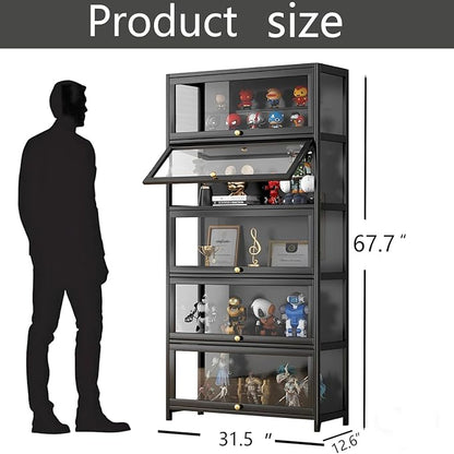 Display Cabinet with Acrylic Door, 5-Tier Curio Display Cabinet, Display Case - Image 2