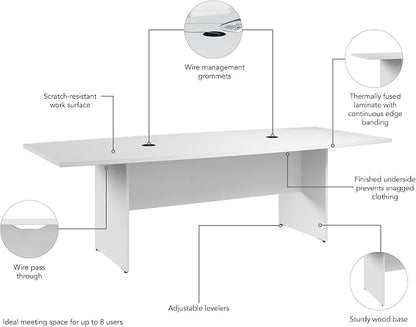 Bush Business Furniture 96-inch Office Conference Table - Image 7
