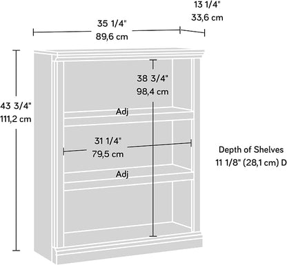 Sauder Miscellaneous Storage 3-Shelf Bookcase/ Book shelf, Select Cherry finish - Image 10