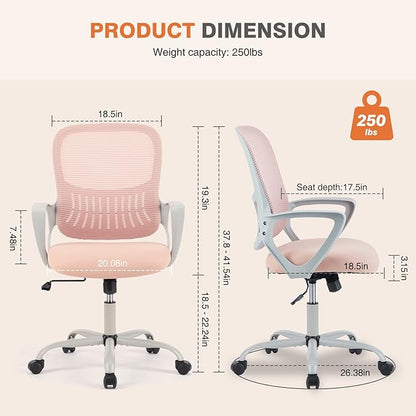 Sweetcrispy Ergonomic Mid-Back Mesh Home Office Desk Chair - Image 2