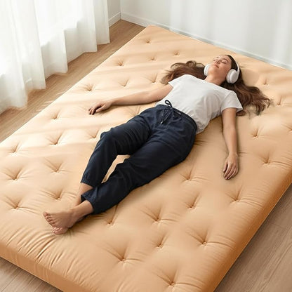ZonLi Japanese Floor Futon Mattress Twin Size 75"x 39", 100% Cotton Cover 4'' by Zonli