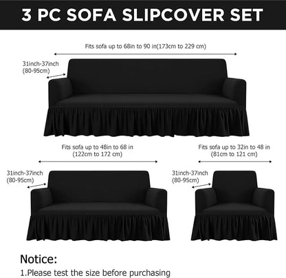 Fanfanwin 3 Pcs Sofa Slipcover Set - Image 2