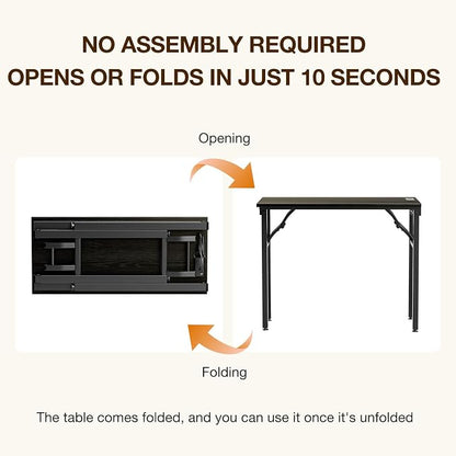 TEMI Small Computer Desk Folding Table - Image 4