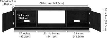 Henn&Hart Fluted TV Stand for TVs up to 65" - Image 3