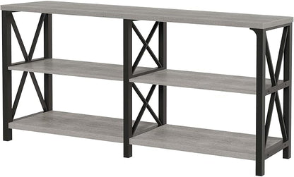 LVB Industrial Entryway Table, Farmhouse Rustic Console Table Behind Couch - Image 8