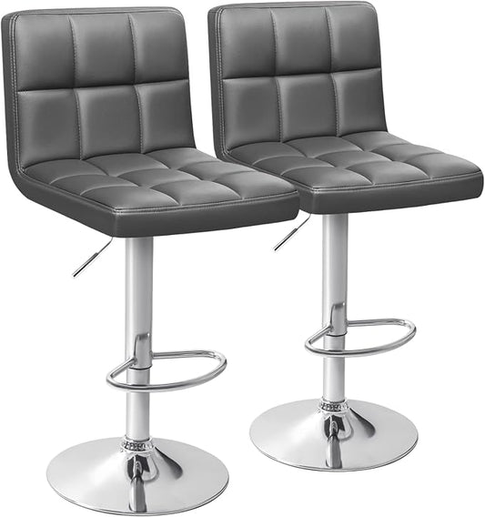Homall Bar Stools Modern PU Leather Adjustable Swivel Barstools, Armless by Homall