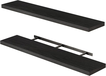 Fixwal Floating Shelves for Wall, 47.2" Long Heavy Duty Wall Mounted Rustic by Fixwal