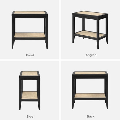 SICOTAS Rattan Nightstand Bedside Table - Image 9