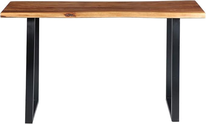 TUP THE URBAN PORT 195122 Industrial Wooden Live Edge Desk - Image 4
