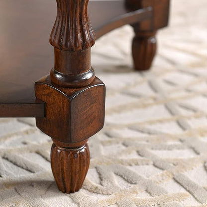 PADMA HOUSE Traditional Solid Wood Oval End Table - Image 9