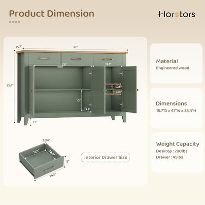 HORSTORS 47" Buffet Cabinet - Image 3