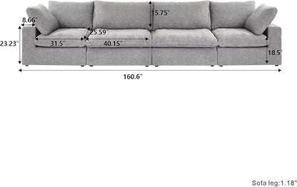 JACH 4-Seats Modular Sectional Couches - Image 2